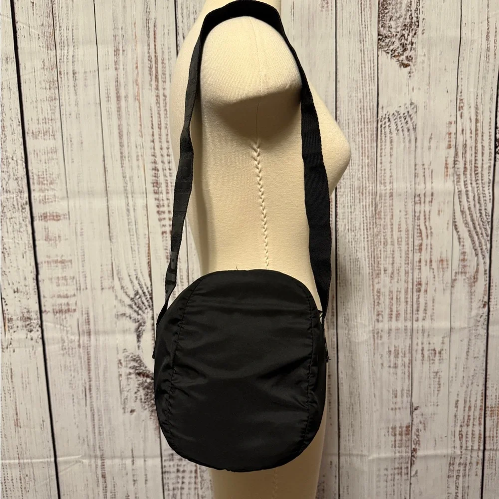 PINK Victoria's Secret Black and Neon Yellow‎ Quilted Crossbody Bag